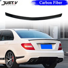 For Mercedes Benz C Class W204 2008-2014 Carbon AMG Style Rear Trunk Spoiler Lip picture