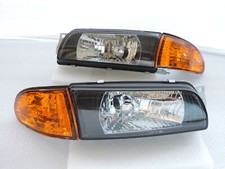 1992~1993~94~1995 Lancer Evo Evolution 1 2 3 Black Headlight Amber Corner picture