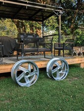 24x9/24x10 Artis Wheels Vestavia XL Silver Machined with SS Lip Rims (4pcs) picture