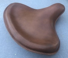 Harley Panhead Knucklehead Flathead EL WL ULH Genuine Leather Seat Police Style picture