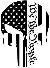 Punisher We the People Car Window Vinyl Decal America Sticker picture