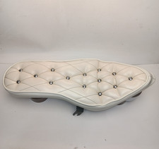 Vintage White Diamond Tufted Seat 57-78 Harley Ironhead Sportster picture
