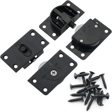 2Sets Black Sliding Cabinet Hardware Component Home Wardrobe Door... picture
