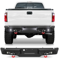 For 1999-2016 Ford F250 F350 F450 Super Duty Rear Bumper W/ Sensor Holes Lights picture