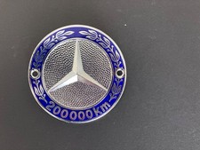 Mercedes-Benz 200000 Km Club Grille Silver Emblem Badge Year 1960's picture