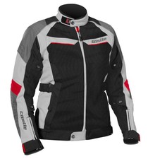 Castle X Passion Air Womens Motorcycle Jacket Gray/Red LG picture
