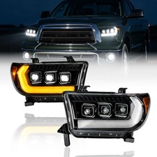 For 07-13 Toyota Tundra 08-17 Sequoia Sequential LED Headlights Projector w/DRL picture