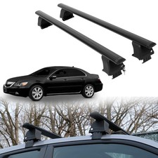 Roof Rack Crossbars for Acura RL 2005-2012 Fits Naked Roof - Black picture