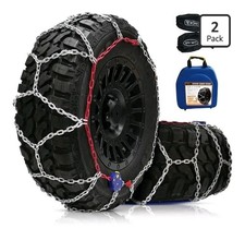 DEDC KS1617 AUTO-LOCK SNOW TIRE CHAINS Fit Mud Tires 245 255 265 275 Set of 2 picture