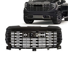 Fits 2022-2024 GMC Sierra 1500 Denali Front Upper Grille Assembly Gloss Black picture