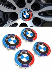4x 68mm 50th Anniversary Wheel Center Caps Logo Emblem Hubcap BMW 3 5 Series X3 picture