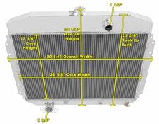 RN Champion 2 Row Radiator for 1961 - 1964 Ford F-Series Factory V8 Engine picture