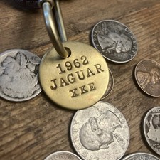 1962 JAGUAR XKE Solid Brass  Key Fob  [B] ‘62 picture