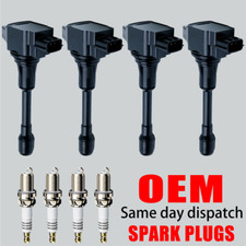 4X OEM Ignition Coil & 4X Iridium Spark Plug for Nissan Altima Rogue Versa UF549 picture