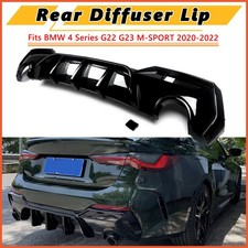 For BMW 4 Series G22 G23 430i M440i M Sport 2020-2022 Gloss Black Rear Diffuser picture