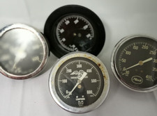 4 Miscellaneous Vacuum Gages - Mack, Compound, Spun Industrial picture