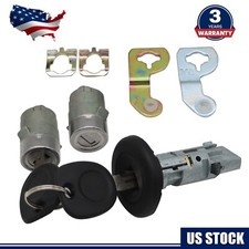 Ignition Key Switch Cylinder Kit with 2 Keys and Door Locks For Chevrolet 01-07 picture