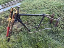 1949 Indian Arrow (1st Vertical Single) Complete Front End & Rear Frame -Vintage picture