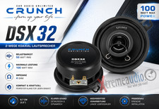 CRUNCH DSX 32 2-WAY COAX 8.7 Cm DSX32 1 Pair Speakers 87Mm picture