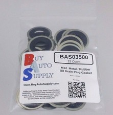 (25) M12 Metal Rubber Oil Drain Plug Gasket * Fits GM Chevrolet Dorman 097-021 * picture
