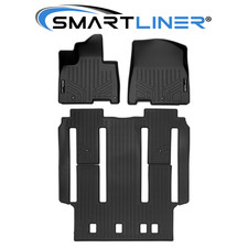 SMARTLINER Custom Fit Black 3 Row Floor Liners For 2022-2027 Kia Carnival picture