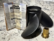 QUICKSILVER Black Diamond Aluminum Boat Propeller Model QA2022X 13 3/8 25 USA picture