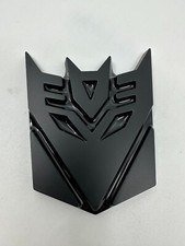3D Black Decepticon Transformers Emblem Badge Car Stickers Truck Matt Black picture
