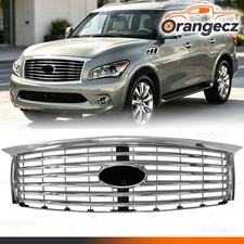 For 2011-2012 Infiniti QX56 Front Bumper Grille Chrome W/ Camera 62310-1LA4C picture