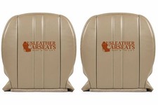 2003 2018 Chevy Express Van Driver & Passenger Bottom Leather Seat Cover Tan picture