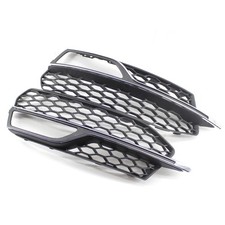 Fit Audi A3 S-Line 2013-2016 S3-Style Front Fog Light Grille Covers Chrome Trim picture