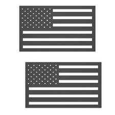 2PCS 3D Hollow Cut-out Black USA American Flag Acrylic Car Decal Sticker NEW picture