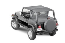 Bimini Top Plus Vinyl ShadeMaker For 1992â€“1995 Jeep Wrangler YJ Black Diamond picture