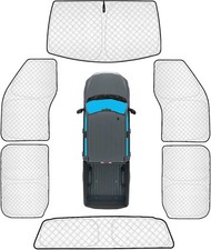 6pcs Full Window Sun Shades for Ford F-150 2015-2020, UV Block & Blackout (Black picture