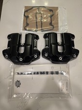 Harley Davidson M8 OEM Gloss Black Rocker Box Set With Black Hardware & Gaskets picture