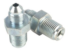 JEGS AN to Inverted Flare Male Brake Adapter Fittings [-3 AN x 7/16 in.-24 Male picture