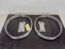 1960-1969 Honda Dream Front And Rear Wheel Rims With Chrome Spoke Set  picture