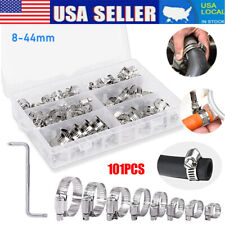 101x Adjustable Hose Pipes Clamps Worm Gear Stainless Steel Clamp Assortment set picture