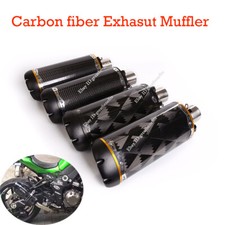 Carbon Fiber 51mm Universal Motorcycle Exhaust Pipe Modified Tail Muffler 370mm picture