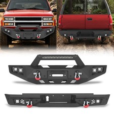 For 1992-1999 Suburban Tahoe Yukon Front / Rear Bumper w/Sensor Hole Winch Plate picture