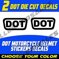 (2x) DOT Motorcycle Helmet Stickers decals fits 2-pack Suzuki , Yamaha picture