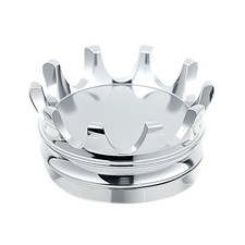 Chrome Fork Lock Crown shaped Cover For Harley 1994-2023 Road King Parts picture