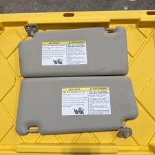 2008 - 2013 Nissan Rogue Sun Visors Set Pair Vinyl Gray OEM 11222 picture