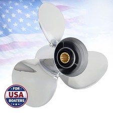 11 x 15 Stainless Propeller For Tohatsu Nissan Outboard Motor 35-60HP 13 Tooth picture
