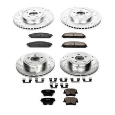 PowerStop K2853 Z23 Daily Driver CarbonFiber Ceramic Brake Pad and Drill G2U picture