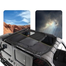 Smittybilt Extended Mesh Shade Top w/ SkyLights Black for Wrangler 4 Door 18-24 picture