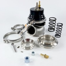 Black 60mm External Wastegate Actuator+Inlet Outlet V-Band Clamp Flanges 24PSI picture