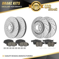Front & Rear Brake Rotors + Pads for 2018-2023 2024 2025 VW Atlas Cross Sport picture