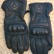 Belstaff Leather Motorcycle Gloves Mens Size XL Black picture