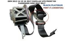2013 14 15 16 2017 Cadillac ATS front right side seat belt BLACK 19369725 picture