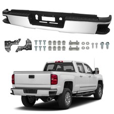 Fit For 2015-2019 Chevrolet Silverado Sierra 2500 3500 HD Chrome Rear Bumper picture